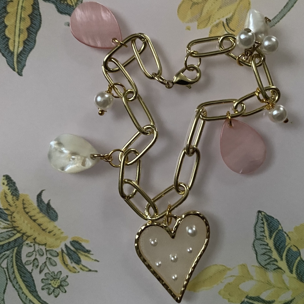 The Pearl Heart Charm Bracelet